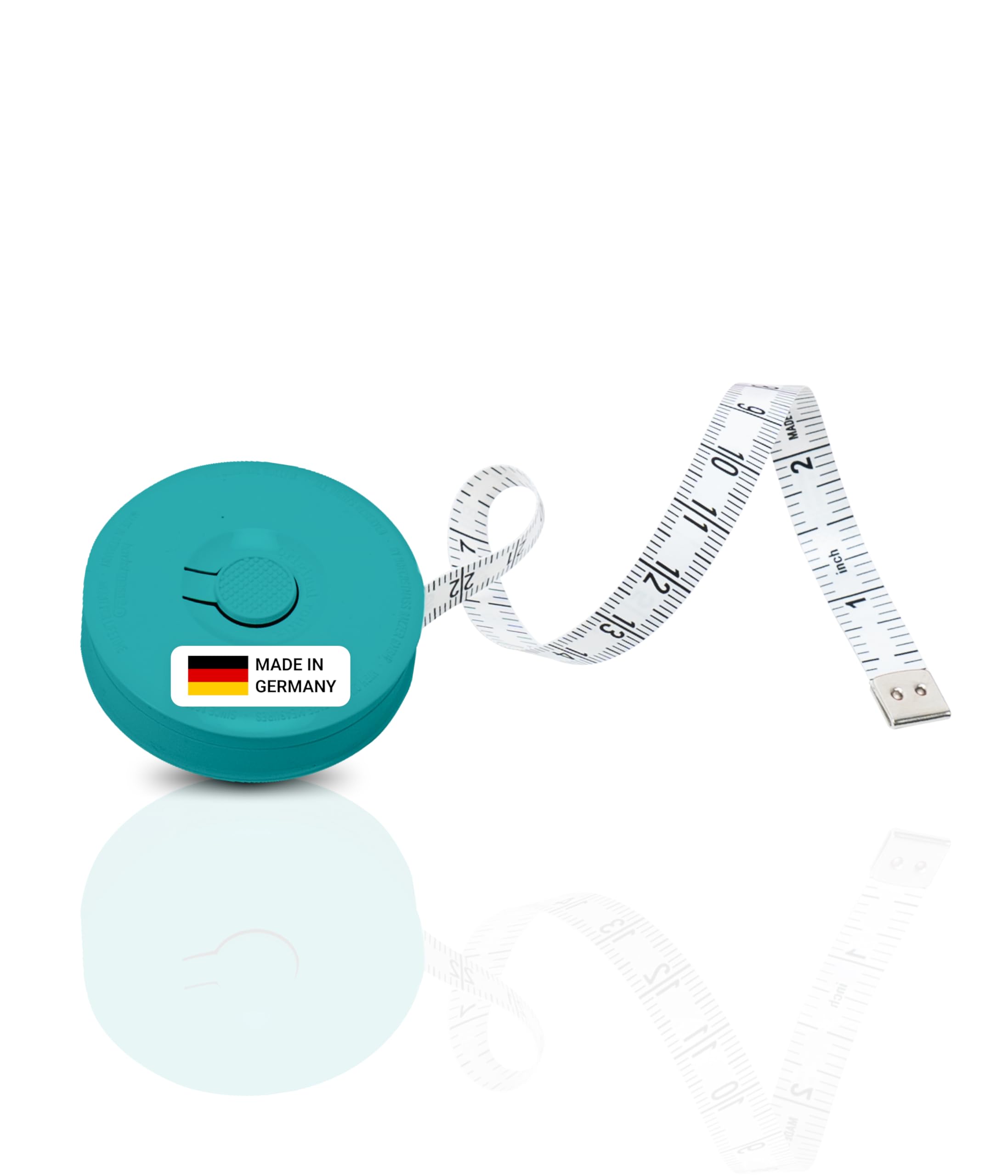 hoechstmass Balzer Tape Measure 150 cm / 60 inches, ABS Polyfibre, Turquoise, 1.5 m