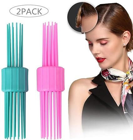 2pcs Rolling Hairdresser Comb Vintage Round Curling Hair Brush