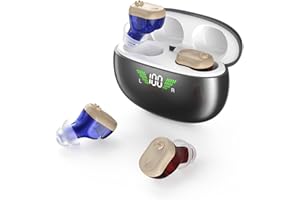 LED Hearing Aids for Seniors, 16 Channel Digital Chip 45H Working Time, Rechargeable Hearing aids Mini Hearing Aid with Noise