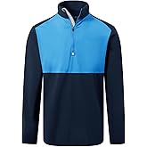 M MAELREG Quarter Zip Pullover Men Moisture Wicking Fleece lined Dry Fit Mock Neck Golf 1/4 Zip Pullover Mens Sweatshirt