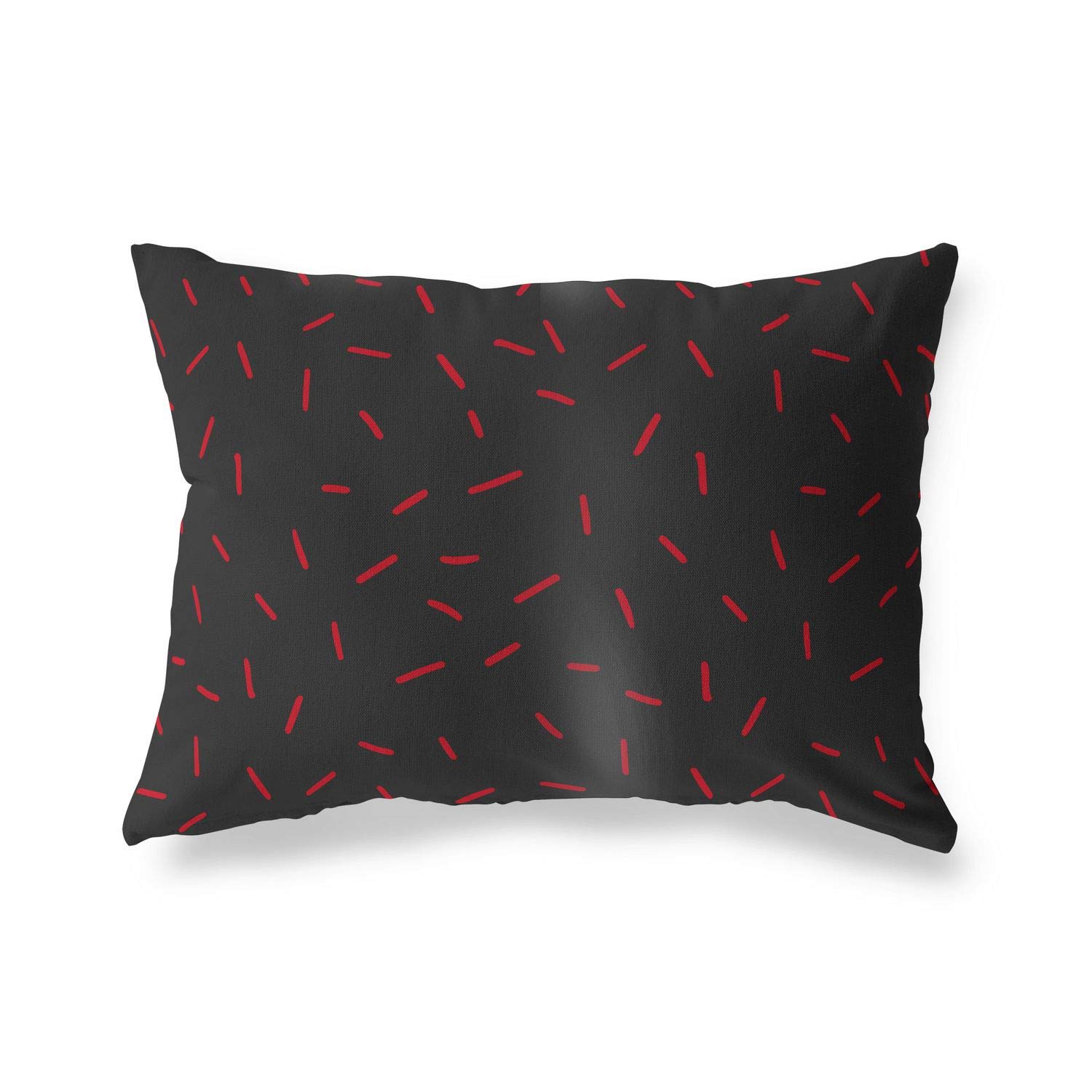 Bonamaison Decorative Cushion Cover Red & Black, Throw Pillow Covers, Home Decorative Pillowcases for Livingroom, Sofa, Bedroom, Size: 35x50 Cm - Designed and Manufactured in Turkey