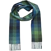 Biddy Murphy 100% Irish Wool Scarf for Women & Men, Soft & Warm, Plaid Tartan, 9" x 78"