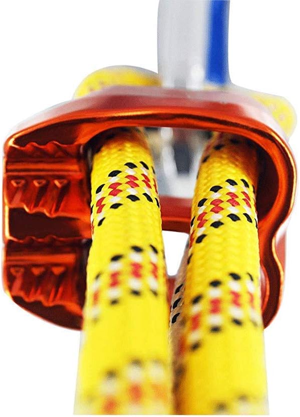 NewDoar Climbing Abseiling Belay Device Professional ATC Rappelling Descender 25KN V-grooved Safety Equipment (Orange) : Sports & Outdoors