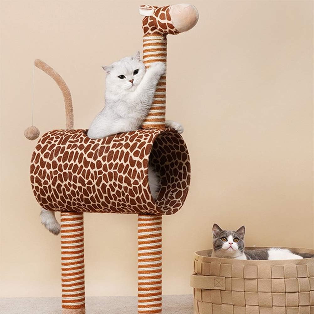 TOTTPED Cat Tree Condo with Scratching Posts, Activity Tower Cat Game Tunnel House Furniture : Pet Supplies