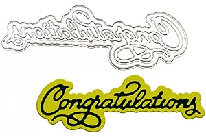 KASHOER Congratulations Die Cut for Card Making Blessing Word Metal Cutting Dies Congratulations Die Cuts Embossing Stencils Template for DIY Scrap-Booking Decor (Congratulations)