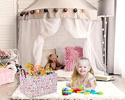 Sanjiaofen Rectangular Pink Unicorn Basket