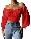 MIRACMODA Womens Elegant Off The Shoulder Puff