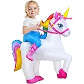 KOOY Inflatable Unicorn Costume Kids Unicorn Costume For Halloween Party Cosplay Blow Up Costume For Kids