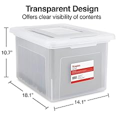 STAPLES Hanging File Folder Box, Storage Bin