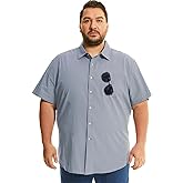 HOdo Big and Tall Mens Cotton Button Down Shirt 2XL-7XL