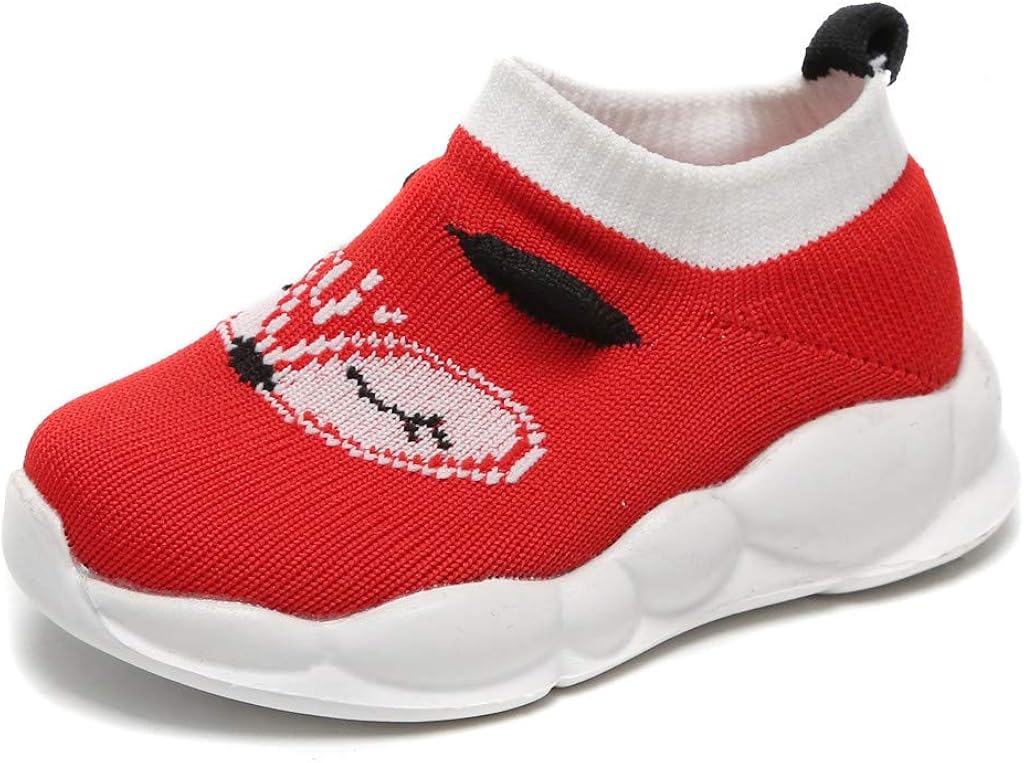 SONIGER ʕ•ᴥ•ʔToddler Kids Cute Cartoon Bear Print Breathable Mesh Soft Comfy Slip On Shoes Non Slip for Baby Girls Boys