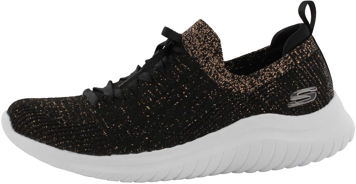 Amazon.com | Skechers Women's Ultra Flex 2.0 Slip On Sneaker Black/Gold 9 Medium US | Walking