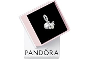 PANDORA Glow-in-the-Dark Firefly Dangle Charm - Compatible Moments Bracelets - Gift for Women - Sterling Silver with Glow-in-the-Dark Glass - with Gift Box