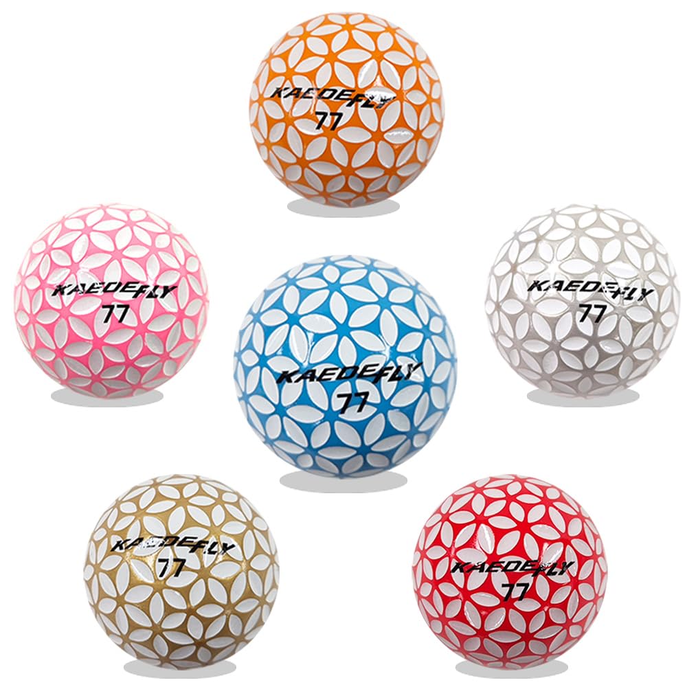 Kaede Fly Distance Golf Balls (Half Dozen) 2 Tone Colored 6 Balls