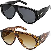 HERJOUR Oversized Retro Aviator Sunglasses Womens Mens 70s Classic Vintage Sun Glasses AR82227