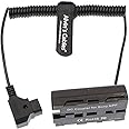 Alvin's Cables D-Tap to NP-F970 Dummy Battery Coiled Power Cable for Sony NP-F550| F570| f770| F970| Atomos Ninja V Monitor
