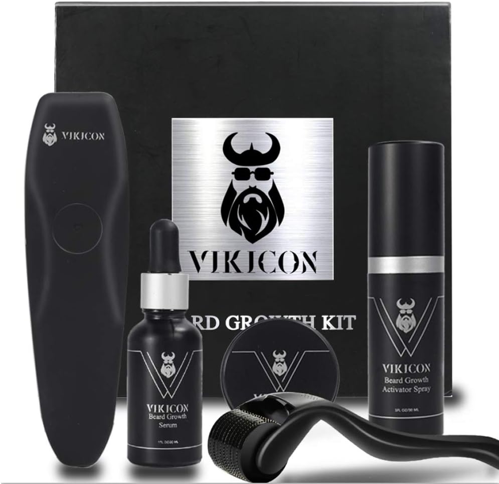 Beard Derma Roller Kit for Patchy Facial Hair Rapid Growth and