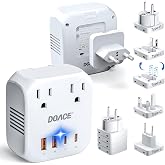 DOACE 2000W Travel Voltage Converter US to Europe for Hair Dryers | Step Down 220V to 110V Converter for European Travel, Power Converter Adapter Combo with 2 USB A &amp; 2 USB C Ports