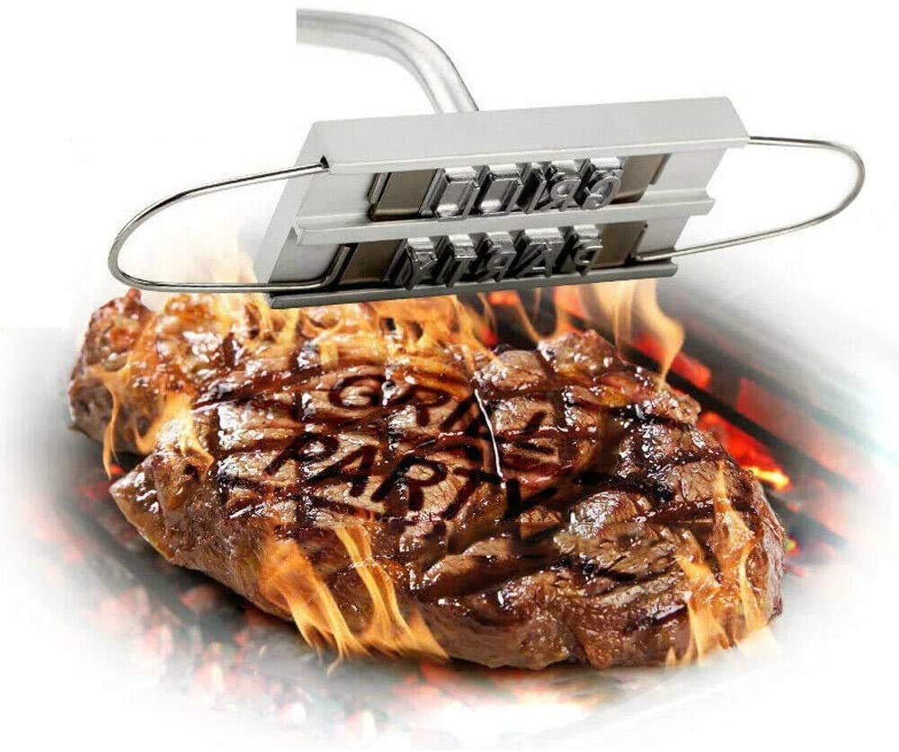 Kelly' Harvest House BBQ Branding Iron with Interchangeable Letters，Barbecue Grill Grilling BBQ Tools - Barbecue Accessories, Perfect for Branding Steaks, Burgers, Chicken, Meat