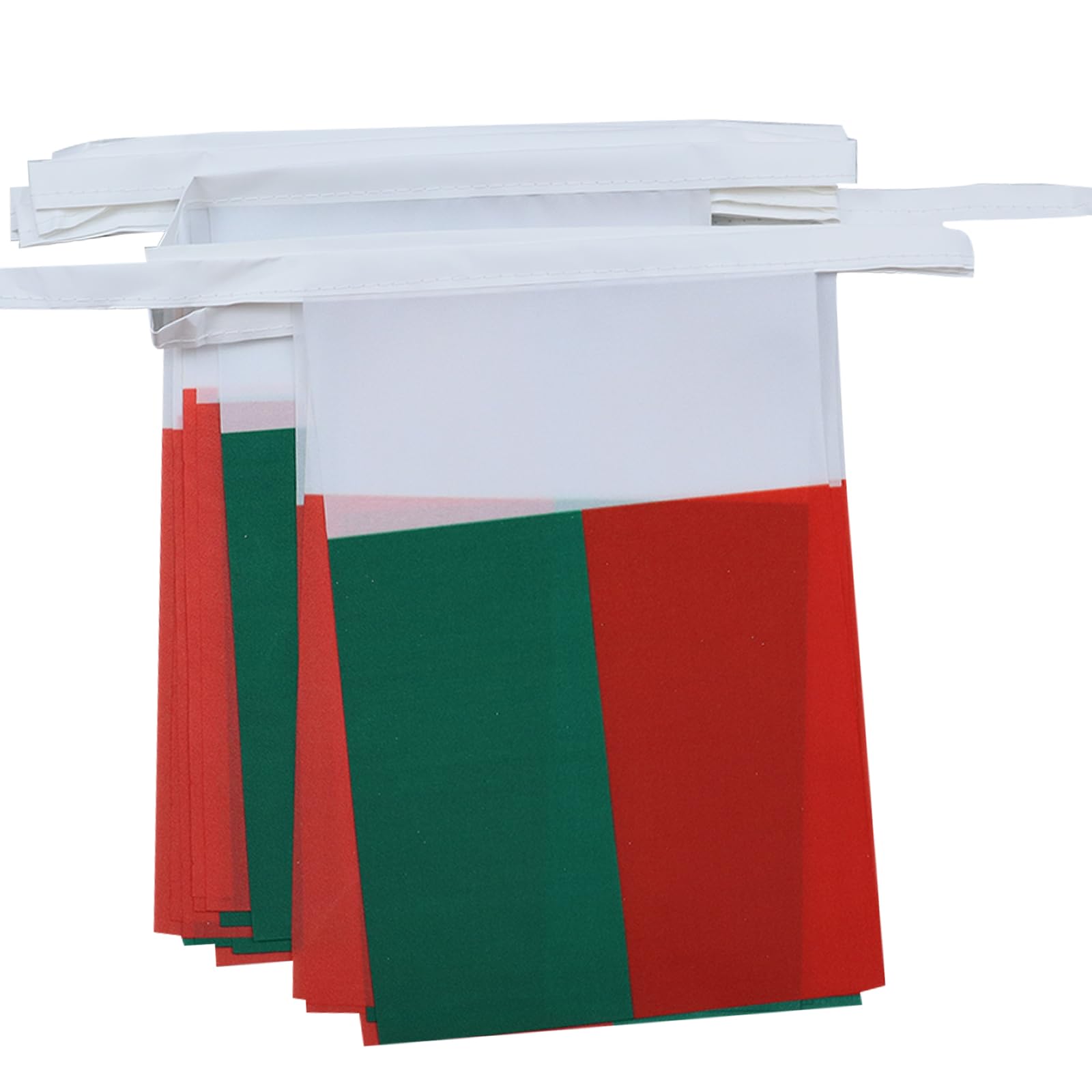 AZ FLAG Madagascar Bunting Flag, 20 Ft Garland with 20 Small Madagascan Flags 8'' x 6'', 100% Polyester String Pennant, 6 meters — image 1