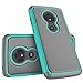 Tekcoo for Moto G6 Play Case/Motorola Moto G6 Forge Cute Case, [Tmajor] Shock Absorbing [Turquoise] Hybrid Rubber Silicone & Plastic Scratch Resistant Bumper Grip Rugged Sturdy Hard Cases Cover