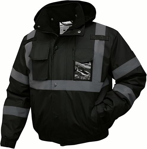 SKSAFETY High Visibility Reflective Jackets for Men, Waterproof Safety ...