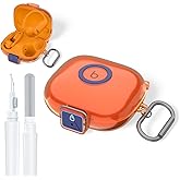 [Secure Lock] for Beats Powerbeats Pro 2 Case, Soft Clear TPU Shockproof Protective Case Cover for Beats Powerbeats Pro 2 Accessories with Cleaning Kit & Keychain (Clear Orange)