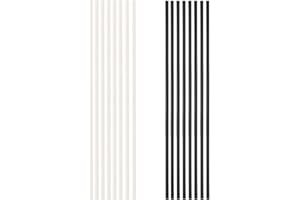 MYSTICHOME 16PCS Natural Reed Diffuser Sticks - Strong Scent for Large Rooms, Bathroom & Bedroom. Ideal Housewarming Gift, Coffee Table Decor, White+Black Set