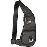 Vanlison Sling Bag, Small Sling Backpack, Small Chest Pack- Crossbody Bag For Men Women, Lightweight Shoulder Bag Black