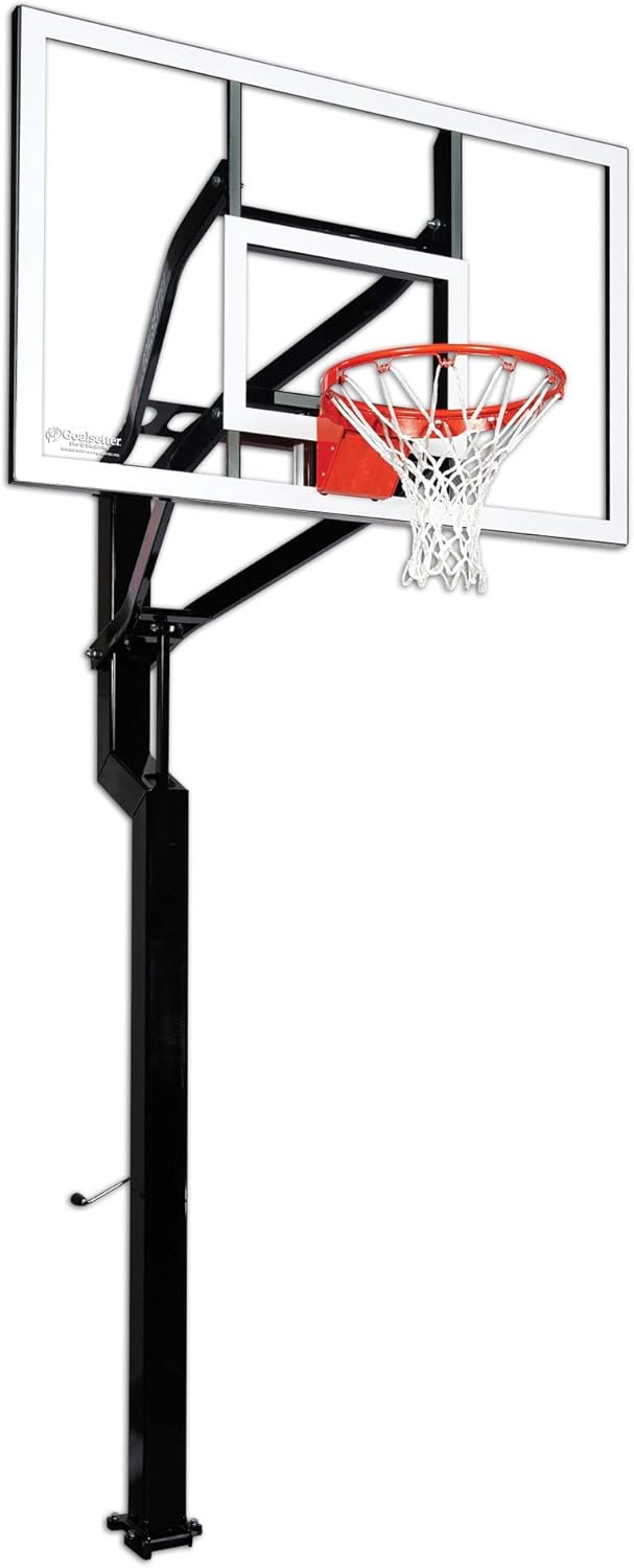 Goalsetter All-American In Ground Adjustable Basketball System with 60-Inch Acrylic Backboard and Collegiate Breakaway Rim, Black (SS45560A5) : Sports & Outdoors