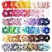 60 Pcs Silk Satin Hair Scrunchies Set for Women Strong Elastic Hair Bobbles for Ponytail Holder Colorful Hair Accessories Ropes Scrunchy Solid Color Traceless Hair Ties