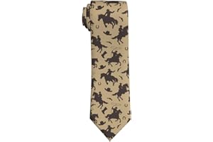 WILL BUDXEG Mens Novelty Necktie Ties Funny Neckties Fashion Neck Ties, Cowboy Boots Western Hat Cowboys Horse Bebop, One Siz