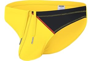 ZONBAILON Mens Swim Briefs Sexy Pouch Bikini Swimsuit Swimwear with Adjustable Drawstring Sports Beach