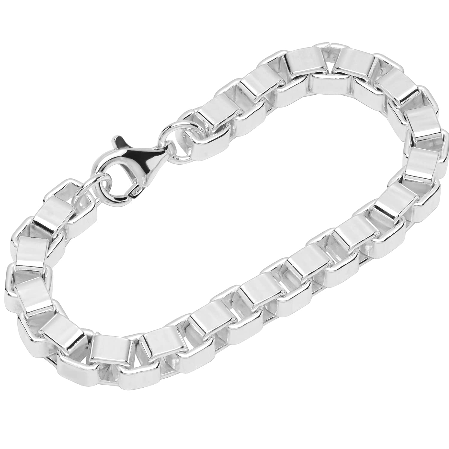 NKlaus bracelet 925 Sterling Silver 19cm Venetian chain round ladies design bracelet chain 12507