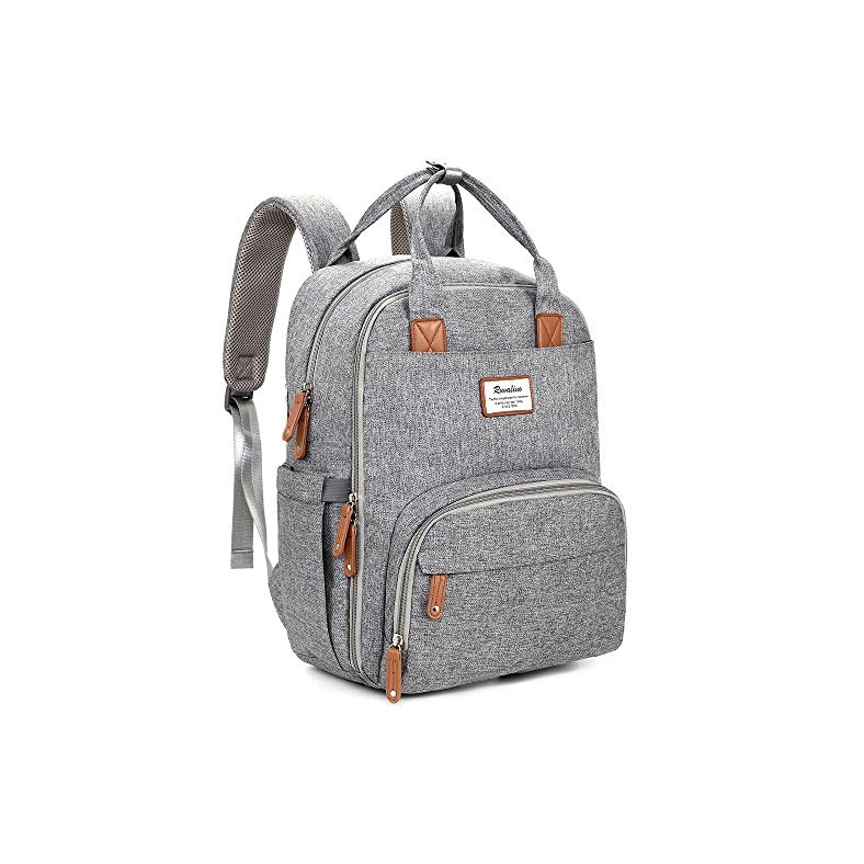 Diaper Bag Backpack, RUVALINO Multifunction Travel Back Pack Maternity Baby Changing Bags, Large Capacity, Waterproof…