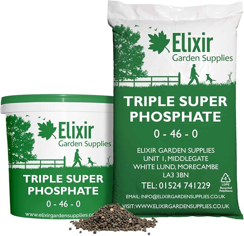 Elixir Gardens Triple Super Phosphate Fertiliser 0-46-0 For Fruit Veg Flowers