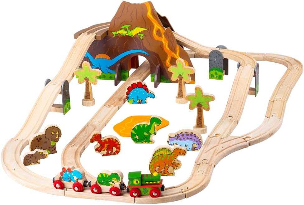 Bigjigs Rail Dinosaur Railway Set 