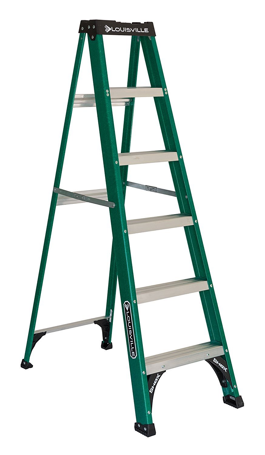Photo 1 of ***DAMAGED***Louisville Ladder FS4006, Fiberglass Step Ladder, 225-Pound Capacity, Type II, 6-Foot