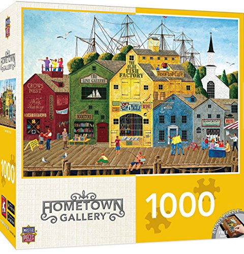 MasterPieces Hometown Gallery Crows Next Harbor Jigsaw Puzzle, 1000-Piece