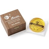 Sovvid Violin Rosin, Natural Light Low Dust Round Rosin Block, Yellow with Wooden Case for Violin, Viola, Cello Bows