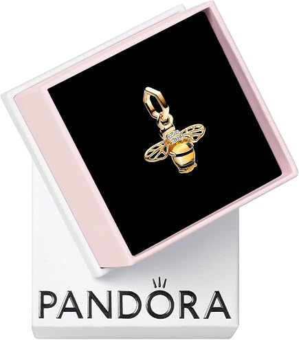 Amazon.com: PANDORA Moments Dragon Charm - 14K Gold-Plated Charm