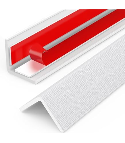 Outwater Plastics Styrol-Kunststoff Eckleiste – Weiß, 1/4 Zoll X 1/4 Zoll, 91,4 Cm Länge (4 Stück), Für Möbel & Dekoration