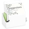 BTSKY Acrylic Suggestion Box with Lock Wall Mounted Acrylic Donation Box with 5"x7" Sign Slot Office Ballot Box with Side-Pocket Locking Mailbox,White