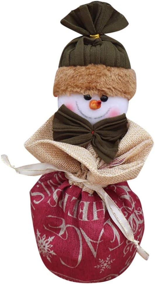 NszzJixo9 Santa Claus Snowman Elk Christmas Candy Packaging Christmas Candy Decoration, Bag, Printed Candy Bag, Gift, Apple Bag (Red)