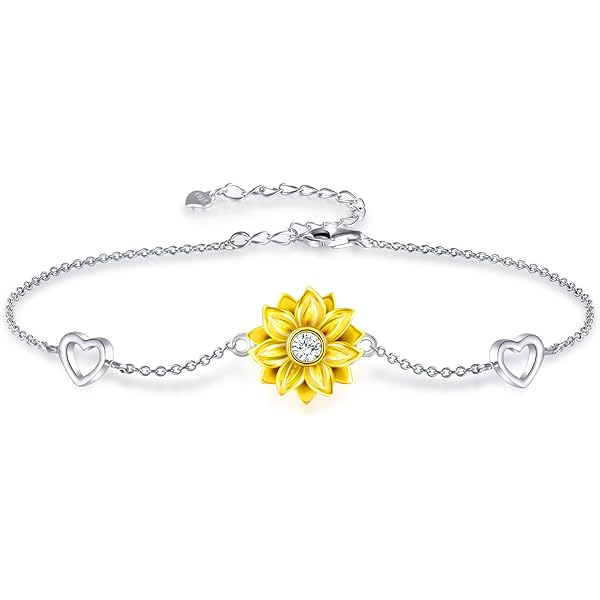 SILVER925 SUNFLOWER BRACELET/シルバー/ブレスレット Amazon.com: AOVEAO Sunflower Bracelet, S925 Sterling Silver