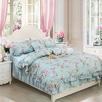 Amazon.com: FADFAY Duvet Cover Set 4-Pieces Farmhouse