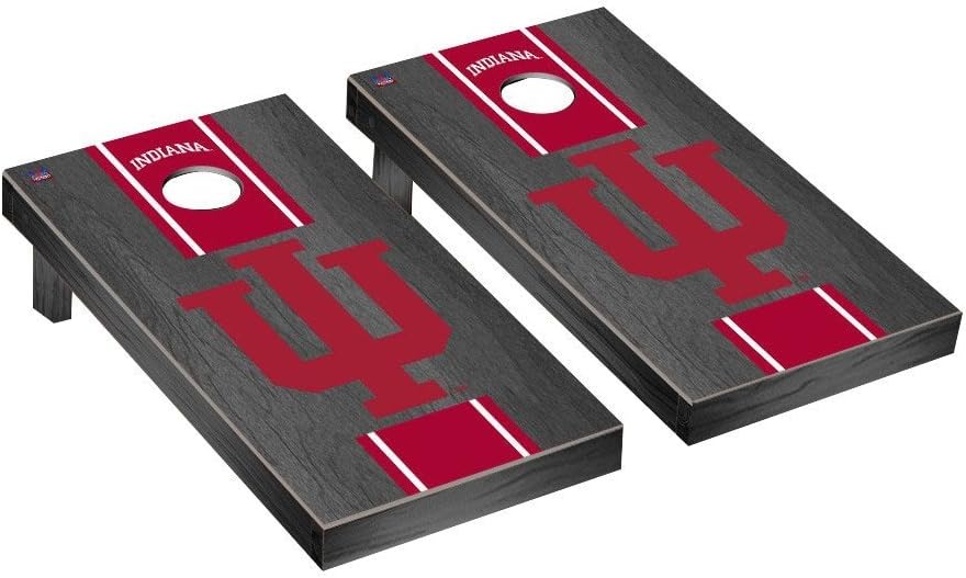 NCAA Stained Version Cornhole Game Set Color: Onyx, NCAA Team: Indiana Hoosiers