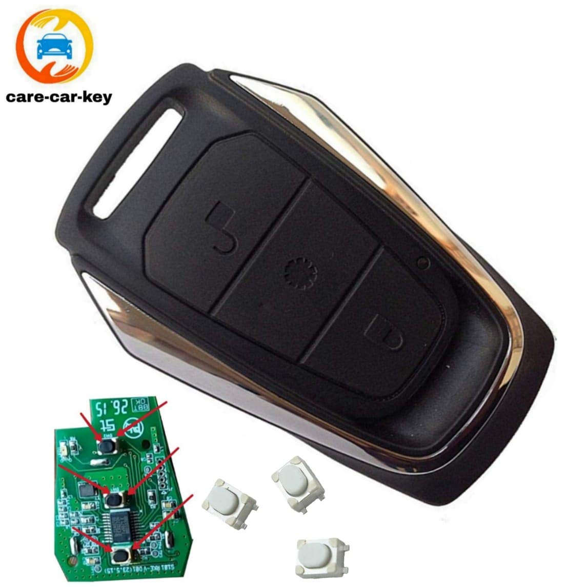 Carecarkey™ For mahindra Replacement 3 Button Remote Front Half Body