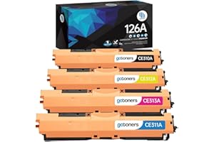 Gotoners 4PK Compatible Replacement Toner Cartridge CE310A CE311A CE312A CE313A for HP 126A CF341A Laserjet Pro CP1025NW CP10