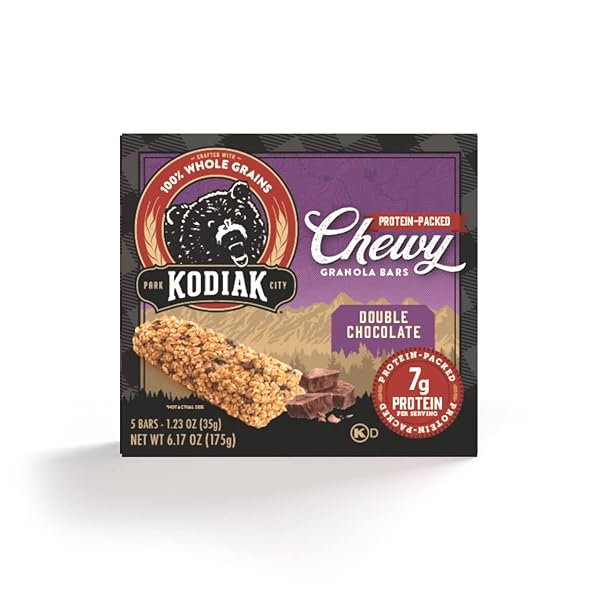 PARK KODIAK CITY CHEWY GRANOLA BARS DOUBLE CHOCO. 5 PACK